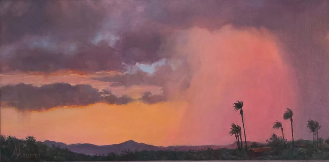 Saffron Sky 10 x 20 by Linda Ahearn