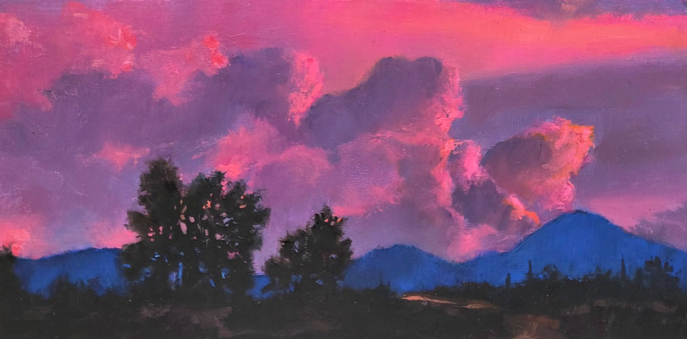 Moody Blues, 6 x 12 by Linda Ahearn