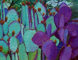 Purple Prickly - oil SOLD 
