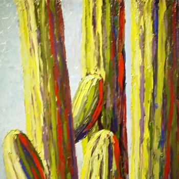 Towering Saguaros 2 - oil 